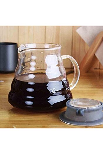STOREMAX Goldwhirl Glass Drip Coffee Serving Pitcher - Drip Coffee - 600 ml - Durable Borosilicate Glass, Multi-Colored