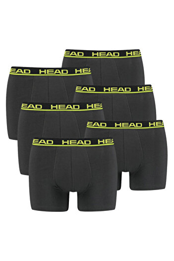 Head Herren Boxershort, 6er Pack - Basic, Baumwoll Stretch, einfarbig