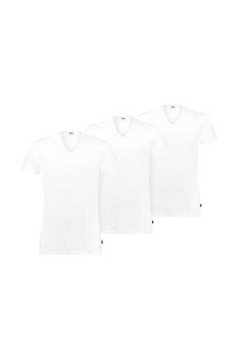Levi's Herren T-Shirts, 6er Pack - ECOM, V-Ausschnitt, Kurzarm, einfarbig