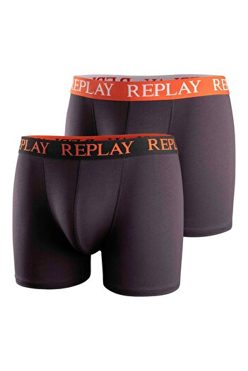 Replay Herren Boxer Shorts, 2er Pack - Trunks, Cotton Stretch