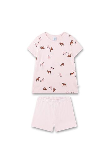 Sanetta Mädchen Schlafanzug - kurz, Kids, Pyjama, Baumwolle, Motiv