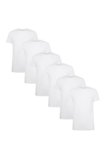 Bamboo Basics Herren T-Shirt RUBEN, 6er Pack - Unterhemd, Rundhals, Single Jersey