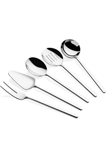 Onedekor 5 Pieces Silver Sauce Ladle Serving Set