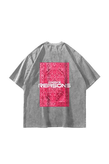 Sekizbiraltı Λευκό μπλουζάκι με εκτύπωση Virtual Tracks Oversize Unisex που πλένεται
