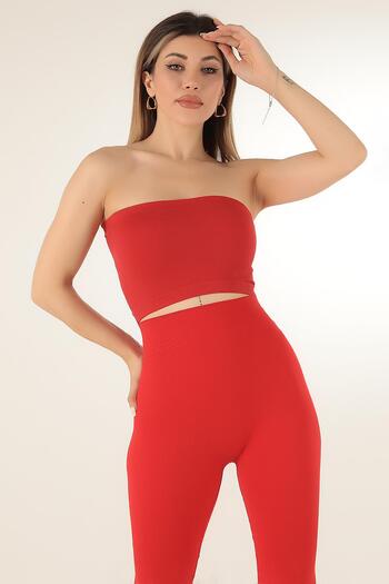 Doremi Seamless Strapless Ribbed Sports Bustier