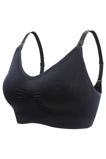 Blooming Blossom Seamless Wireless Nursing Bra - Black 42/95BC