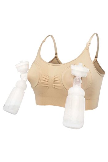 Blooming Blossom Hands free Pumping & Nursing Bra - Nude - M