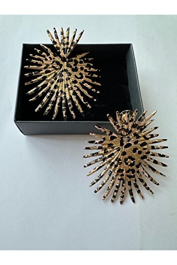 Amor Center Oversized Leopard Print Stylish Nail Earrings