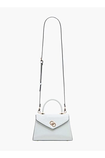 Celeste Textured Satchel Bag with Flap Closure and Detachable Strap - W 8 x H 15 x D 23 cm