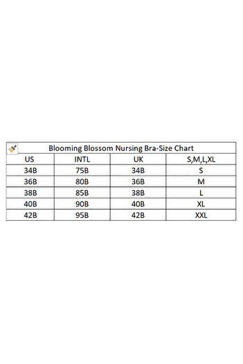 Blooming Blossom - Wire Free Nursing Bra - Black_M