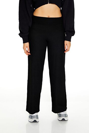 Forever 21 Ribana Mid-Rise Wide-Leg Pantolon
