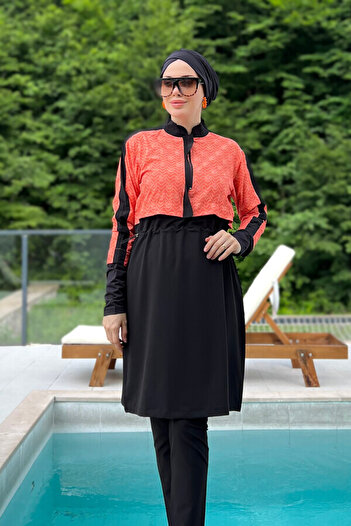 Remsa Mayo Sports Lycra Full Covered Hijab Swimsuit Nerea 4573 Black