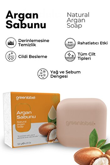 Greenlabel Argan Soap Natural Nourishing and Refreshing 120 Gr