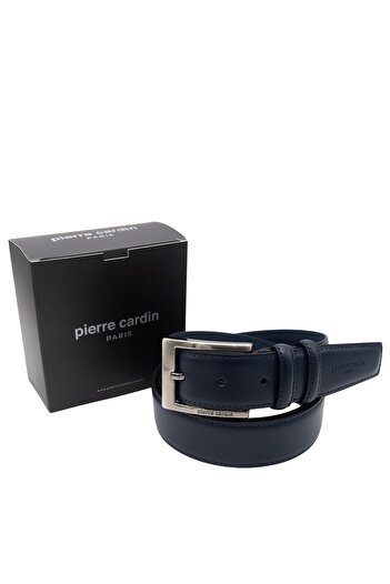 Pierre Cardin Темно-синій шкіряний чоловічий ремінь PC2009LS0
