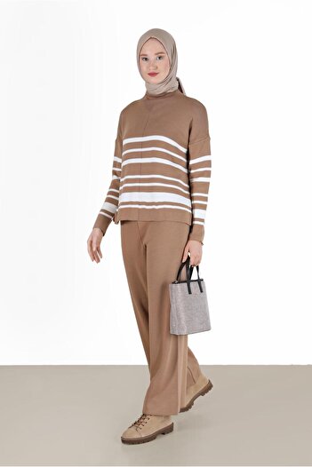 Alvina STRIP DETAILED KNITWEAR DOUBLE SET 42486