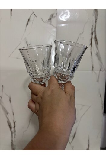 SEVEN7 2 Pieces of Glass Legs Coffee Side Glass Pieces 13cm