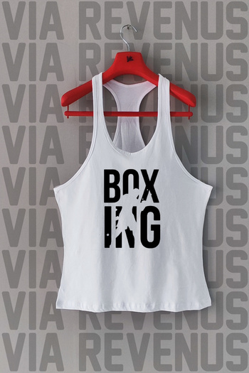 Vordevia Boxing Printed Tank Top Sports Tank Top