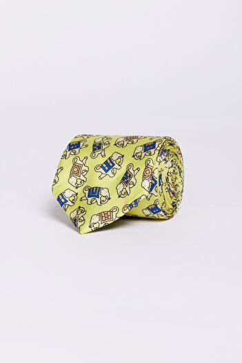 AC&Co / Altınyıldız Classics Men's Yellow Patterned Tie