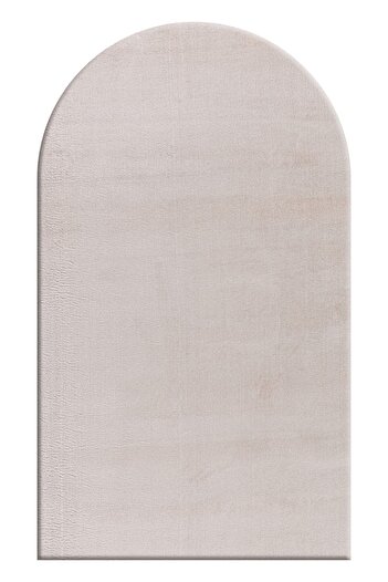 Enva Home Non-Slip Base Washable Plush Prayer Rug Overlocked Long Pile Prayer Mat Cream
