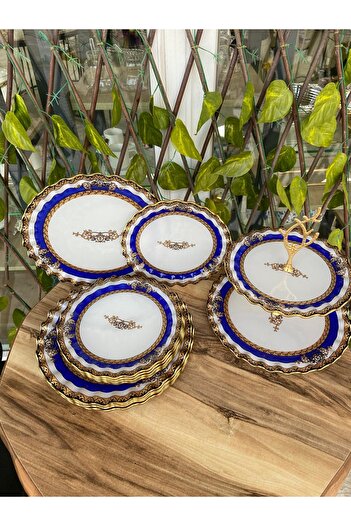 GÜRCÜGLASS Crown Model 14 Pcs Breakfast Set