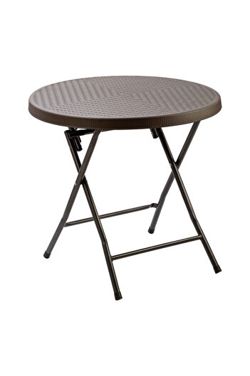 Living Accents Storage and Portable Sleek Design Round Folding Table