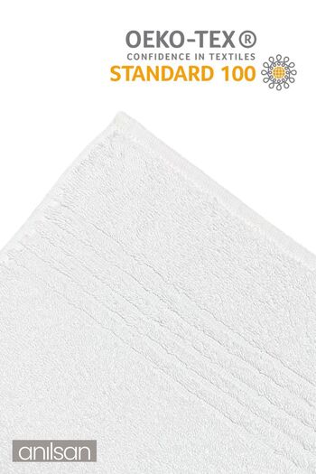 Anılsan Біла рушник з 6 смугами - 50x90 см, 180 г, 100% бавовна, рушник для спа та готелю, для щоденного використання
