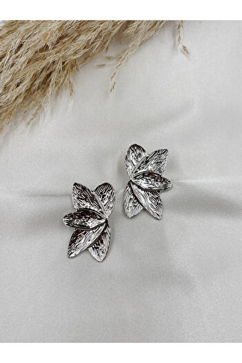 Vitastyle Silver Lotus Earrings