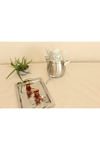 Arzu Çelik Elipso Samovar - Elegant Design
