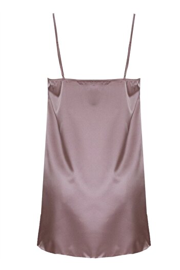 Magic Form Dusty Rose Women's Strappy Knee-Length Satin Nightgown 87430
