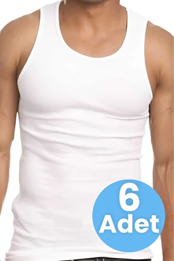 BAYTAŞ YILDIZ Men's Cotton 6-Piece Tank Top