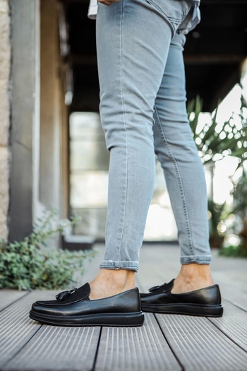 Chekich Ch002 Cst Loafer Pelle Ανδρικά Παπούτσια Μαύρα