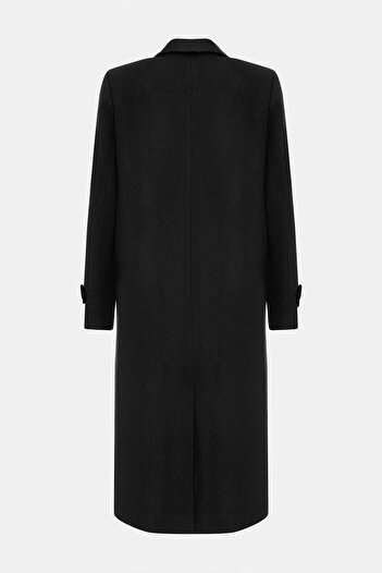 W Collection SİYAH KRUVAZE YAKA MANTO