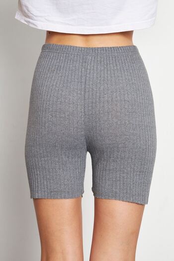 Oyga Smoked Women's - Casual Comfortable Ribbed Shorts Pajama Bottoms