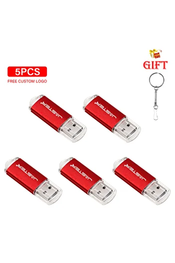 JASTER 4 جيجابايت أحمر 5 قطع الكثير بسعر منخفض بالجملة محركات أقراص USB فلاش 2.0 ذاكرة فلاش 32 جيجابايت 64 جيجابايت 4 جيجابايت 16 جيجابايت