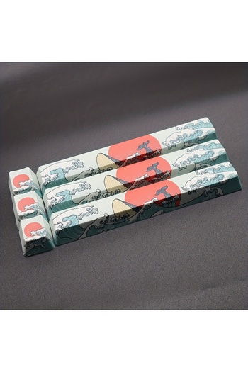Choice قطعتان من مفاتيح Esc + Space Bar Coral Sea Keycap OEM Height Pbt Cherry Sub - مفتاح 6.25u لـ Diy Mechanical K...