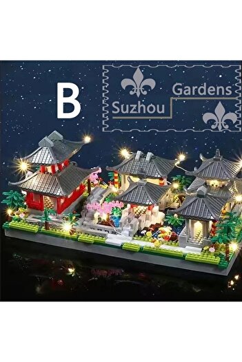 Choice1 M2014 1625pcs Chinese Suzhou Garden Micro Mini 2100pcs Building Blocks Set, Collectible Models of Cl