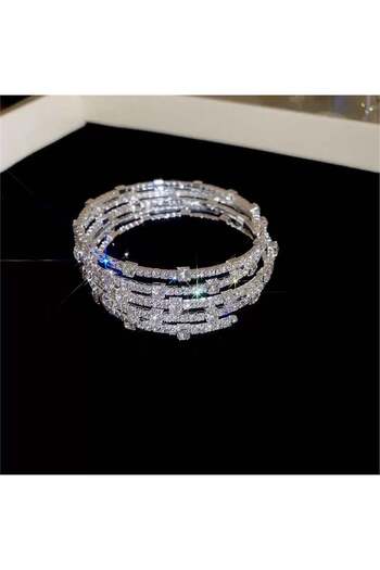 Pelin Aksesuar Crystal Spiral Bracelet