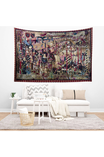 Else Dekor Vintage French Retro Tournament Pattern Tapestry - Wall Cover & Carpet