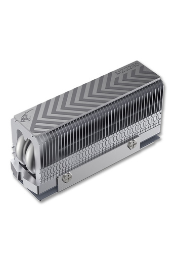 Choice مبدد حرارة SSD CL-SSD V2 COOLLEO M.2 2280 NVMe مزود بأنبوبين حراريين ومبرد SSD مع وسادة حرارية بقوة 14.8 واط/متر مربع