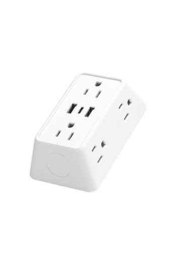 Choice شريط طاقة أبيض 9 في 1 بمقبسين USB ومقبس واحد من النوع C و6 مقابس تيار متردد. متعدد المقابس