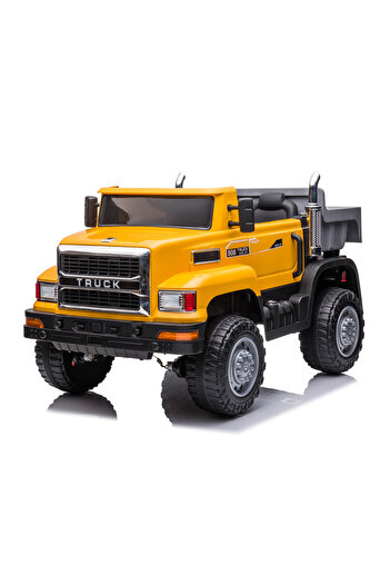 Fab N Funky Stylish Rechargeable Battery Ride On Truck - Yellow
