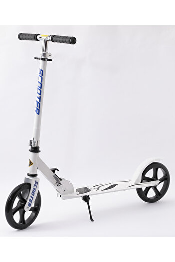 Fab N Funky Two Wheels Foldable Kids 'Scooter with Adjustable Height, T-handlebar, 3 Years+, White