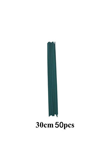 Choice 30cm 50pcs 30/40cm Green Flower Stem Sticks DIY Floral Material Handmade Wire Stem Accessories