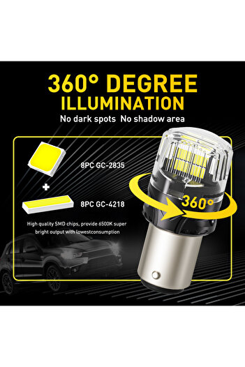 Choice 1156 ba15s P21W AUXITO 2Pcs S25 1156 LED Bulb 1157 Bay15d P21/5W LED Lamp P21W BA15S 7506 DRL Parkin
