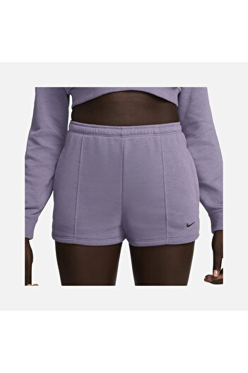 Nike Sportswear Chill Terry French Terry High-Waisted Slim 5cm (approx.) Kadın mor  kısa Şort fn2455-509