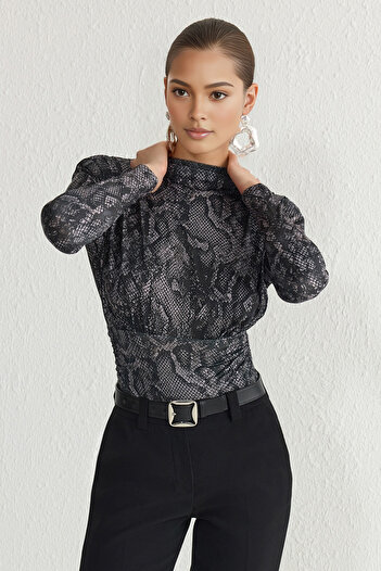Trendyol Collection Multicolor Draped Snap Fastener Knitted Body Tpraw23Bd00048