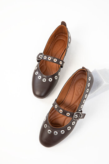 SOHO Women's Brown Ballerinas - 20201 Model