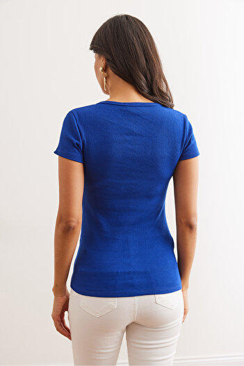 Olalook Női Saks Blue Snap Camisole blúz BLZ- 19000171