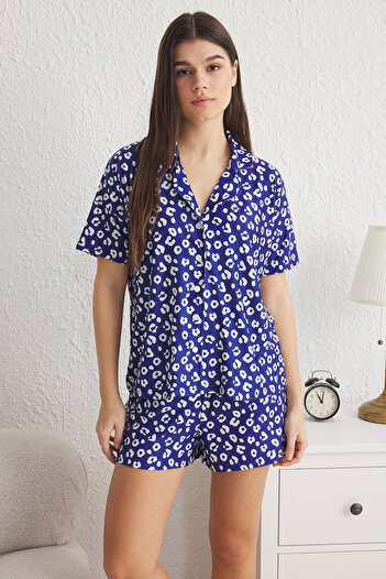 Trendyol Collection Піжамний комплект Saks з леопардовим принтом Orme THMSS24PT00285