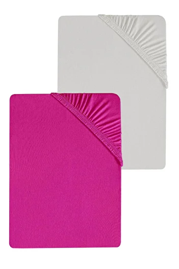 COTENCONCEPT 2 Plain Cotton Single Sheets 120 X 200 X 30 cm Elastic Combed Cotton Sheets